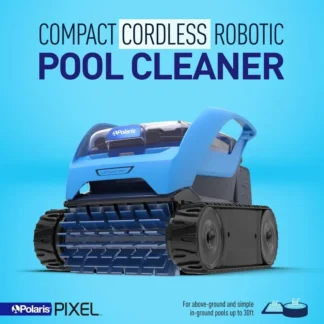 Limpiador robótico de piscinas inalámbrico compacto Pixel para piscinas empotradas y empotradas de hasta 30 pies, batería de larga duración, compacto