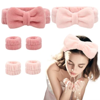 3 Muñequera de Spa para lavarse la cara Toalla de maquillaje de microfibra Bandas para el cabello Banda de lavado Scrunchies Banda absorbente para el sudor para la muñeca
