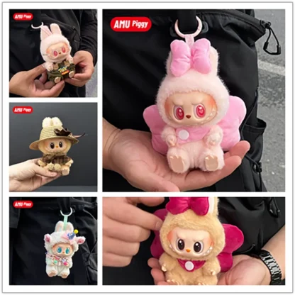 Ropa Original de Labubu de 17cm, ropa para muñeca de peluche, ropa bonita de macarrón, ropa de regalo Diy, accesorios para el cabello, ropa V1v2v3