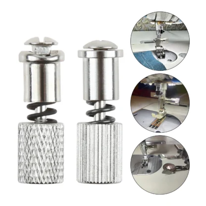 Prensatelas planas para coche, máquina de coser Industrial, soporte de cambio fácil, pie de resorte, tornillo de repuesto, abrazadera auxiliar ajustable rápida, 4 Uds.