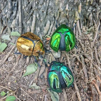 1 pieza escarabajo escarabajo juguete de animales de plástico para niños escarabajo de cuerda juguetes biónicos broma creativa modelo de insecto animado