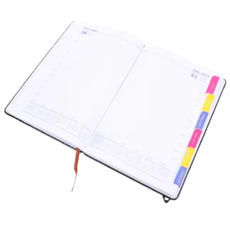 Planificador A5 Oficina 2025 Blocs de notas con horario Organizador diario Agenda portátil Libro Cuaderno de papel