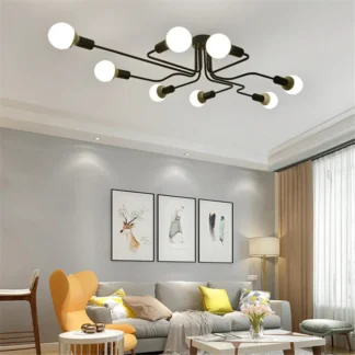 Iluminación interior E27, candelabros modernos, luces creativas de 4/6/8 cabezales, lámpara de techo LED para el hogar, sala de estar, comedor, dormitorio, decoración de cocina