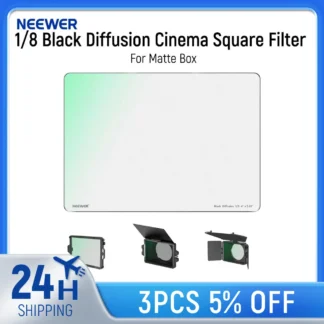 NEEWER 1/8 niebla de difusión negra efecto de ensueño 4 "x 5,65" filtro cuadrado de cine con vidrio óptico HD para caja mate