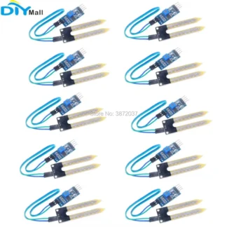 10 unids/lote, módulo de detección de higrómetro de humedad del suelo, Sensor de humedad para placa de desarrollo Arduino, Robot DIY, coche inteligente