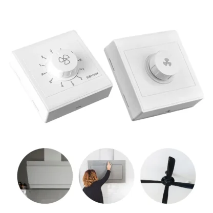 Controlador de velocidad del ventilador tipo 86, Control de velocidad del viento, ajustador de velocidad multiusos para ventilador eléctrico, Panel de casa, apartamento de granja