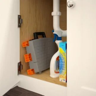 Taburete plegable moldeado de 1 Paso, tipo 1A, negro, naranja y gris