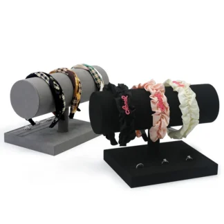 Soporte de exhibición de diadema, accesorios de exhibición de diadema, horquilla de tienda de joyería de microfibra