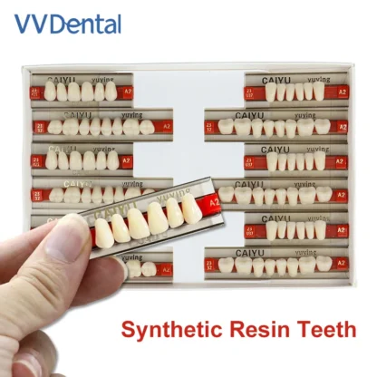 VV Dental resina sintética blanqueamiento Dental dentadura cuidado bucal falso superior inferior Anterior Posterior boca completa dentadura de dientes