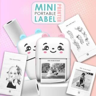Mini impresoras térmicas portátiles Bluetooth de bolsillo con 1 rollo de papel de impresión GRATIS/impresora sin tinta para etiquetas, recibos y fotos