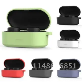 Funda protectora de silicona para auriculares, caja de almacenamiento para QCY T1S/QS2/T2C, accesorios de piel