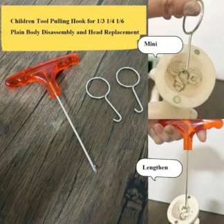 Nueva herramienta de gancho de tracción de 2 tamaños, MIni accesorios DIY, desmontaje de cuerpo liso, reemplazo de cabeza de plástico para muñecas BJD.SD de 1/3 1/4 1/6