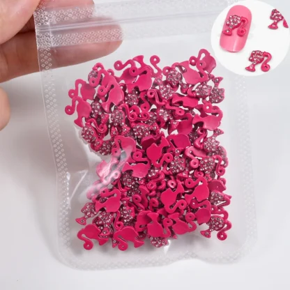 10 Uds. De dijes de aleación para cabeza de niña, coleta de cristal de lujo para niña, arte de uñas 3D, diamantes de imitación, joyería dorada y plateada, decoración de manicura