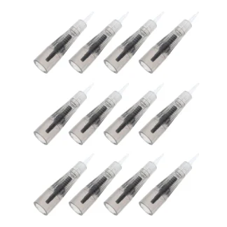 12 Uds. Agujas para máquina de bordar sin lino, herramientas de microagujas desechables, tatuajes, cejas, semicuerpo