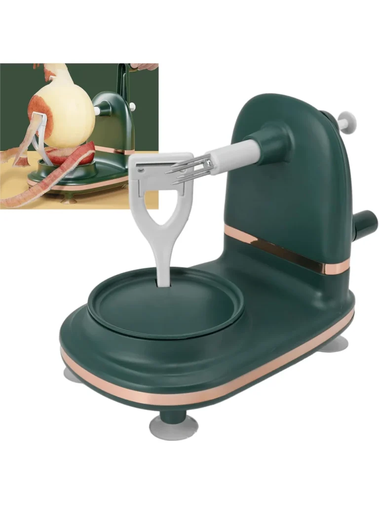 Pelador multifuncional de acero inoxidable, pelador de pera con manivela para pera, patata, pelado, adecuado para cocina, cámara al aire libre, 1 ud.