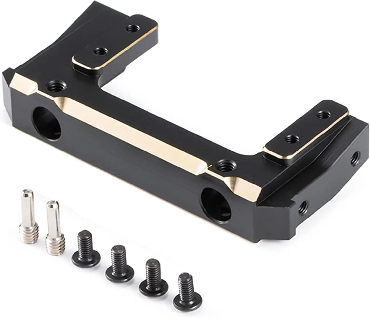 Soportes de parachoques delantero SCX10 II de latón, soporte Servo de 86g para 1/10 RC Crawler Redcat Gen 7 Axial SCX10, actualizaciones de chasis LCG de Metal