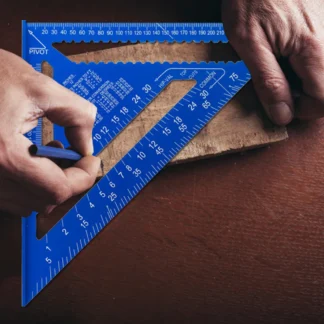 Regla triangular de 12 pulgadas, regla de ángulo métrico de aleación de aluminio, escuadra de medición de alta precisión para carpintería y carpintería