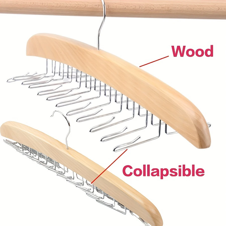 Multi gancho multifuncional sin marcas, perchero de madera antideslizante, tendedero, perchero para corbatas, perchero para ropa, riñonera sto