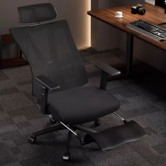 Silla De oficina italiana, reposabrazos, silla De oficina giratoria De diseño nórdico negro, muebles ergonómicos De estudio Cadeira De Escritorio