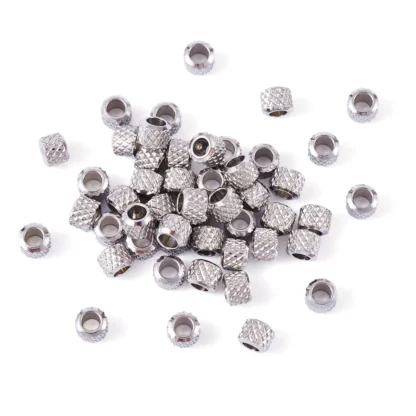 50 Uds. De cuentas de acero inoxidable 304, espaciador de cuentas sueltas con forma de Rondelle para hacer joyería DIY, pulsera, collar, hallazgos hechos a mano