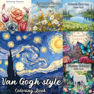 Libro de pintura de paisaje para adultos, libro para colorear, libro para colorear, libro para colorear, libro de imágenes de descompresión y engrosamiento