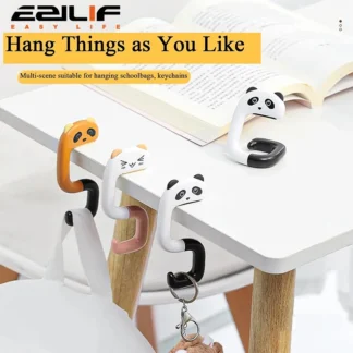 Soporte de gancho para bolso, colgadores de bolso ABS portátiles, gancho para bolso, gancho plegable para mochila escolar, mesa de estudiante, escritorio, baño y oficina, 1 ud.