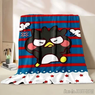 Manta japonesa Bad Badtz Maru, suave y esponjosa, colcha de temporada de felpa para niños y adultos, colcha para niños y niñas, manta para sofá cama