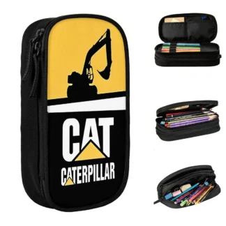 Estuches para lápices Cat-Caterpillar, bolsa para bolígrafos, almacenamiento grande para niños, estuches para lápices con cremallera para oficina
