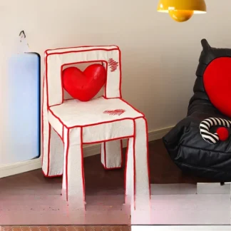Silla de cómic Love, silla individual para dormitorio, sofá de silla individual
