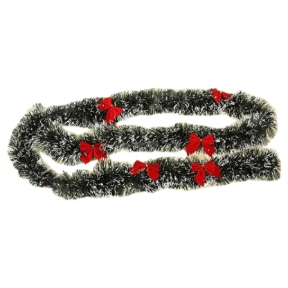 2M Decoración de Nochebuena Bar Tops Cinta Guirnalda Árbol de Navidad Adornos de cocina Decoración Prop-Rojo