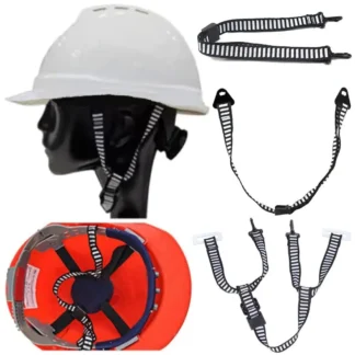 Correa de casco de seguridad en blanco y negro, hebillas de bloqueo de plástico en forma de Y en forma de D, faja Mandibular, cinturón Universal para casco de longitud ajustable