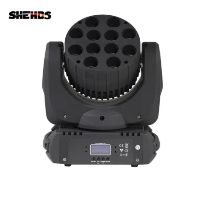 SHEHDS 1 Uds LED 12X12W RGBW haz de lavado luz con cabezal móvil para DJ discoteca padres decoración navideña luces profesionales
