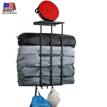 Estante para sillas de Camping para almacenamiento de garaje, silla de playa de Metal para acampar, soporte para paraguas, estante montado en la pared, organizador, estante flotante con
