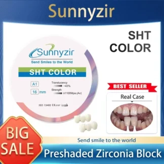 Sunnyzir Vita 16 Blech SHT Bloque de circonio dental presombreado para sistema abierto/Amann/Zirkon disco de zircônia Material en laboratorio dental