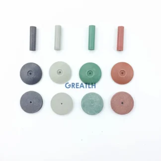 Taladros de laboratorio dental de diamante, ruedas dentales de pulido grueso, medio y fino, pulidores de goma, 100 Uds.