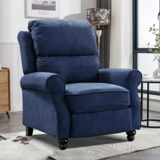 Anjhome-silla reclinable de tela con respaldo y asiento cómodos, sillón reclinable ajustable, sofá individual