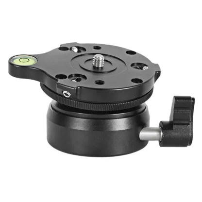 Base de nivelación de cabeza de trípode de DY-60N, placa de ajuste con nivel de burbuja para cámara DSLR