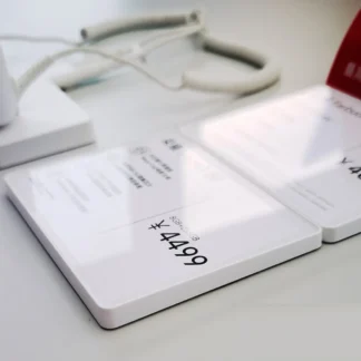 Tablero de exhibición de precio al por menor móvil, tarjeta de mesa de explicación de precios de escritorio acrílica, 10 piezas