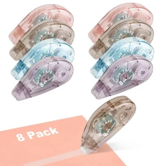 Rodillo de cinta de doble cara - Paquete de 8 rodillos de cinta adhesiva para álbum de recortes (8 mm x 210 pies)