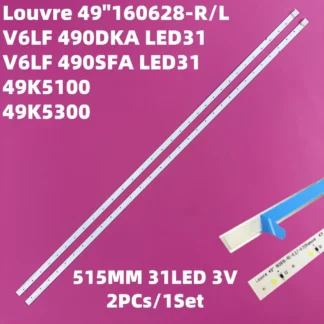 Barra LED para UN49K5100 UN49K5300 UN49K5300G UE49K5100 UE49K5100BU UE49K5179 UE49K5170 UE49K5105 UE49K5103 UE49K5102