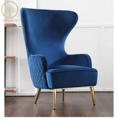 Sillón azul del salón del sillón de la muebles del proyecto del hotel de la estrella de lujo