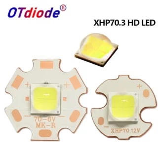 LED Original XHP70.3 HD de tercera generación, 6V, 12V, 45W, blanco neutro frío y cálido, 7070 SMD, Chip de alta potencia para linterna DIY