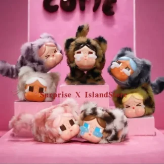 Caja ciega de la serie Crybaby Leopard Cat, colgante de felpa de vinilo, juguete de tendencia de moda, caja misteriosa Crybaby, colgante, muñeca, regalo