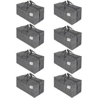 Paquete de 8 bolsas para mover con correas para mochila, resistentes, alternativa de cajas para mover, suministros de embalaje, bolsas de almacenamiento grandes