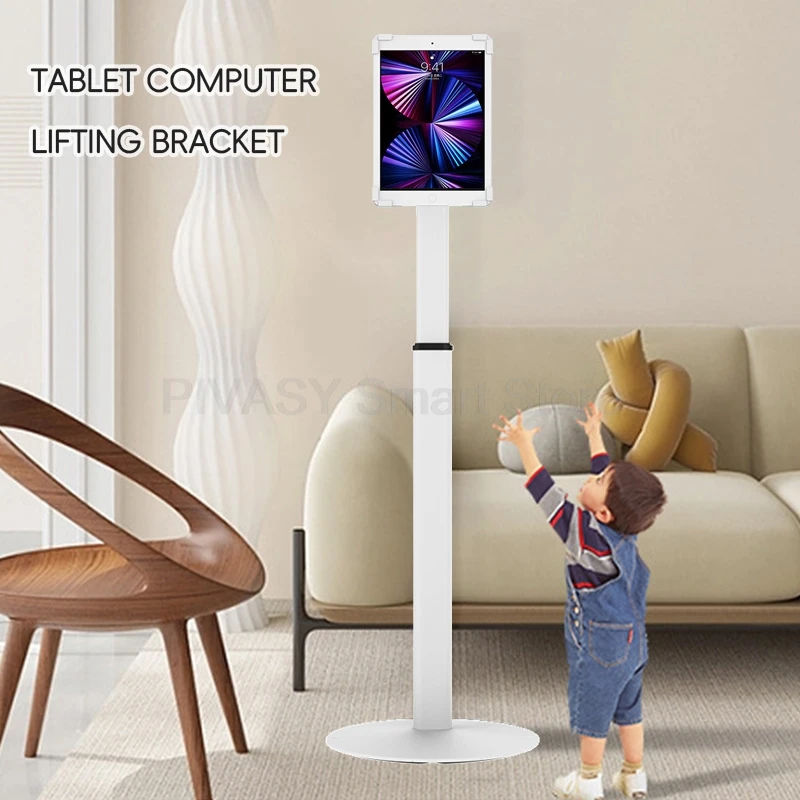 Soporte móvil portátil de altura ajustable para TV, soporte plano para pantalla de elevación multifuncional para Fitness comercial