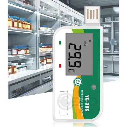 ¡Obtenga! Registrador de datos de temperatura USB de 180 días Registrador de datos desechable Informe PDF Registrador de datos de 35000 puntos para transporte de cadena de frío