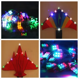 Diy led kite volando 56 Uds lámpara led brillante colgar en pipas para adultos juguetes al aire libre cerf volant cometas luz led binoculares tienda