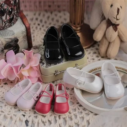 Zapatos de muñeca de princesa a la moda, zapatos bonitos de cuero PU con punta redonda, accesorios DIY, zapatos sexis para jugar a las casitas para muñecas 1/4 1/6 BJD 30/45cm