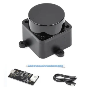 1 Uds. Negro para DTOF Lidar LD19 Kit de Radar 360 ° Sensor de rango de tiempo de vuelo TOF de resistencia de frecuencia 4500Hz del escáner de radar de alcance