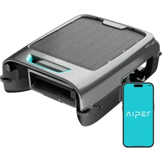 Skimmer de piscina con energía solar, compatible con aplicación, limpieza 24/7, modo de carga dual, evitación inteligente de obstáculos